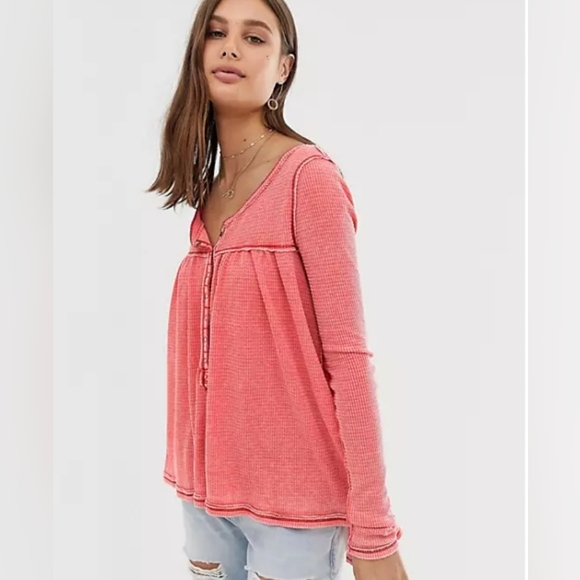 FP~ Kai Relaxed Henley Top - Picture 2 of 10